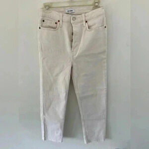 NWT Redone 70s stove pipe jeans Vintage White size 27